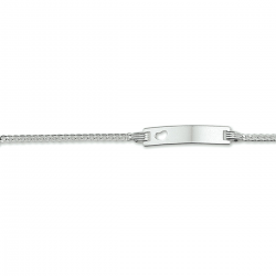 Zilveren kinder plaatarmband 9-11cm - 43097