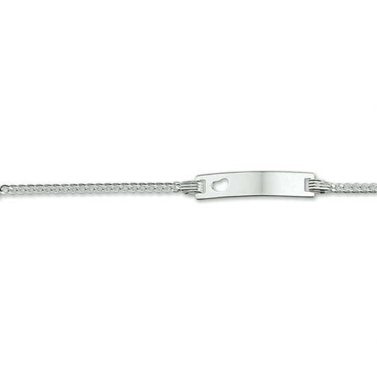 Zilveren kinder plaatarmband 9-11cm - 43097