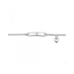 Zilveren Graveerarmband hart plaat 4,2 mm 9 - 11 cm - 43102