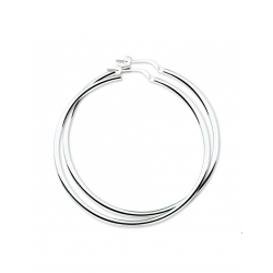 Zilveren Oorringen ronde buis - 43122