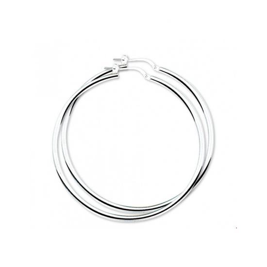 Zilveren Oorringen ronde buis - 43122