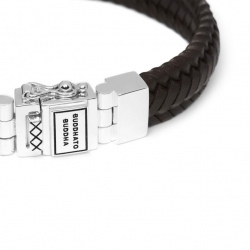 Buddha to Buddha 181BR-F  Edwin Small Leather Brown Bracelet MAAT 21cm - 43238