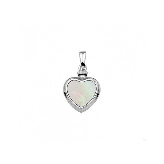 Zilveren Hanger hart parelmoer - 43352