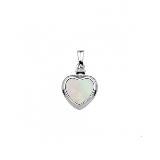 Zilveren Hanger hart parelmoer - 43352