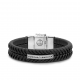 Buddha to Buddha 161BL-F Komang Leather Bracelet Black MAAT 21cm - 43421