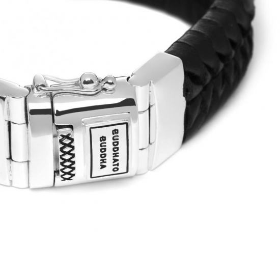 Buddha to Buddha 161BL-F Komang Leather Bracelet Black MAAT 21cm - 43421
