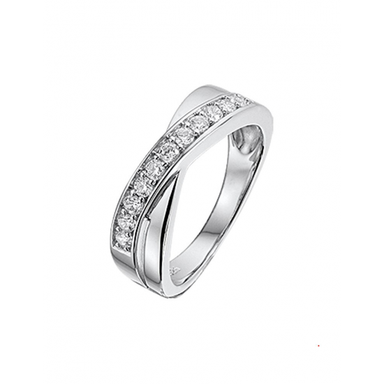 Zilver Ring zirkonia 19.75 - 44443