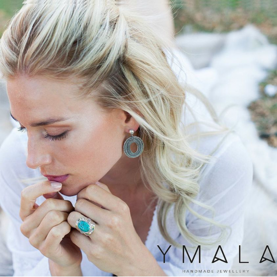 Ymala handmade Zilver Ring Turkoois MAAT 17,5 - 43763