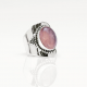 Ymala handmade Zilver Ring Rozekwarts MAAT 17,5 - 43765