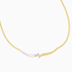 ECLAT 14krt bi-coler collier met dia 0.07crt vvs 45cm - 44299