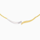 ECLAT 14krt bi-coler collier met dia 0.07crt vvs 45cm - 44299