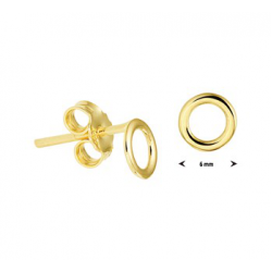 Gouden Oorknoppen rondje - 44074