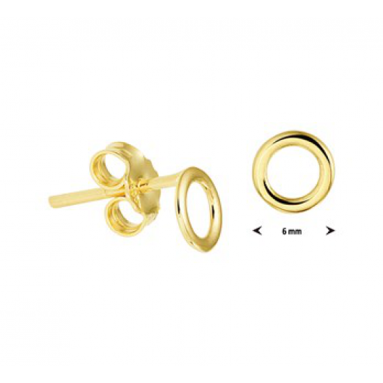 Gouden Oorknoppen rondje - 44074