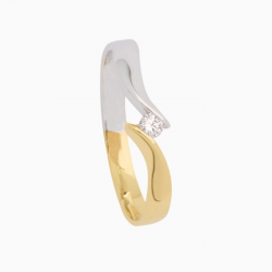 ECLAT 14krt ring met dia 0.10crt vs MAAT 17,5 - 43998