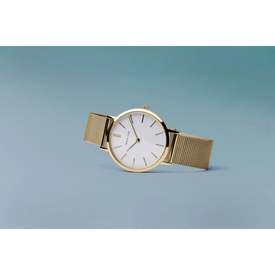 BERING Classic polished gold horloge 34mm - 43547