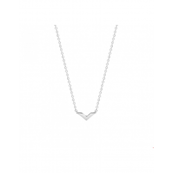Zilver 952 collier met V - 44016
