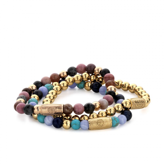 Rebel & Rose Armband More Balls Than Most Winter Blues 6mm 17cm - 43889