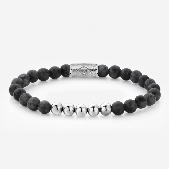 Rebel & Rose Armband Grey Seduction 6mm 19cm - 43794
