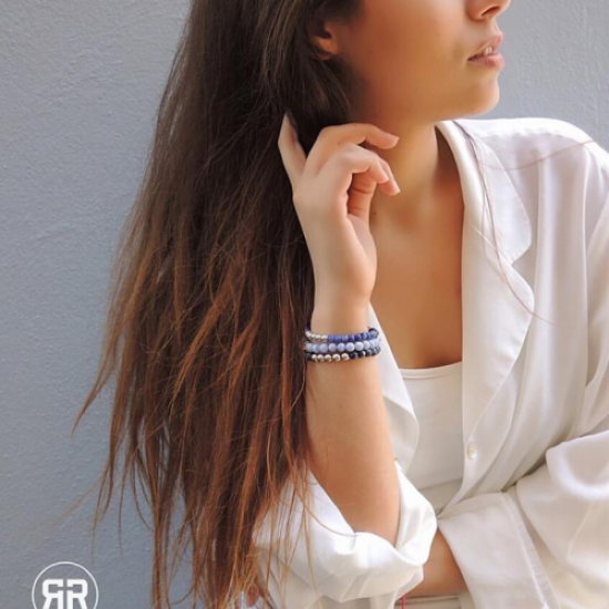 Rebel & Rose Armband Grey Seduction 6mm 19cm - 43794
