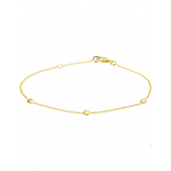 Gouden Armband rondjes 17 + 2 cm - 44791