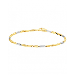 Gouden Bicolor armband 19,5cm - 44793