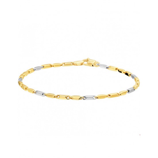 Gouden Bicolor armband 19,5cm - 44793