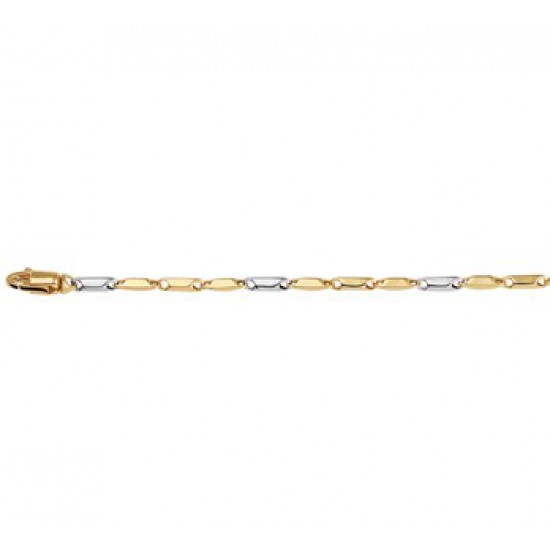 Gouden Bicolor armband 19,5cm - 44793
