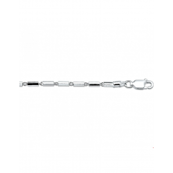 Zilveren Armband buisjes 18 cm - 44811