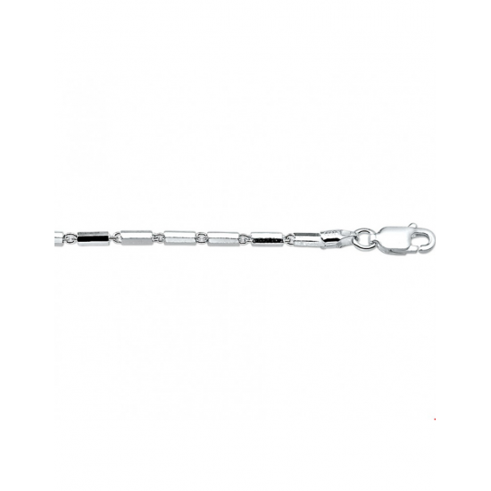 Zilveren Armband buisjes 18 cm - 44811