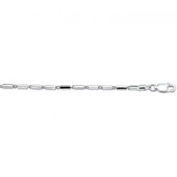 Zilveren Armband buisjes 18 cm - 44811