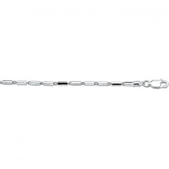 Zilveren Armband buisjes 18 cm - 44811