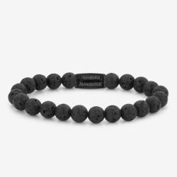 Rebel & Rose Armband 8mm Black Moon All-Black 19.5cm - 45098