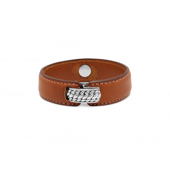 Buddha to Buddha 130BR-F Anggun Leather Brown Bracelet MAAT 21cm - 45106