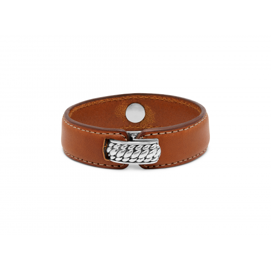 Buddha to Buddha 130BR-F Anggun Leather Brown Bracelet MAAT 21cm - 45106
