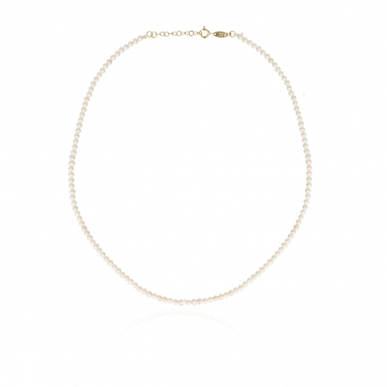LOTT. Gioielli KLEINE RONDE PARELS KETTING Goudkleurig - 45432