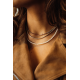 LOTT. Gioielli KLEINE RONDE PARELS KETTING Goudkleurig - 45432