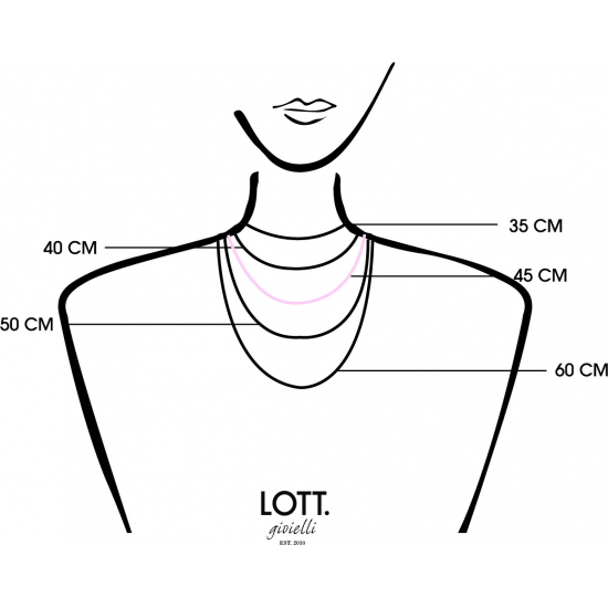 LOTT. Gioielli KLEINE RONDE PARELS KETTING Goudkleurig - 45432