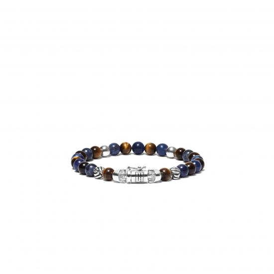 Buddha to Buddha 189MS-F Spirit Bead Mini Sodalite Tigereye Bracelet MAAT 21cm - 44644