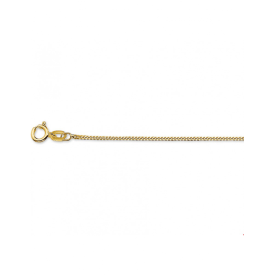 Geelgouden collier met gourmet schakel 1mm 42cm - 45560