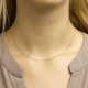 Geelgouden collier met gourmet schakel 1mm 42cm - 45560