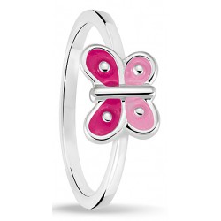 Bellini kinder ring vlinder roze MAAT 15,5 - 45692