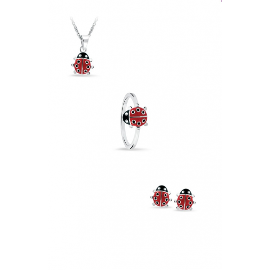 Bellini Zilveren ketting lieveheersbeestje 38CM - 45709
