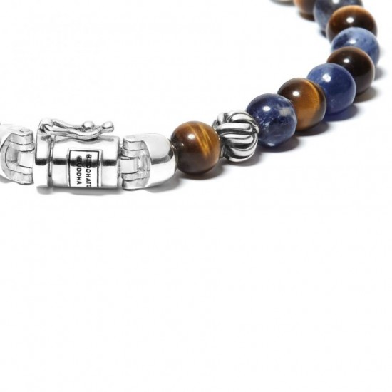 Buddha to Buddha 189MS-D Spirit Bead Mini Sodalite Tigereye Bracelet MAAT 18cm - 44643