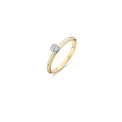 Blush ring Geel en Witgoud met Zirkonia 1124BZI MAAT 17 - 45875