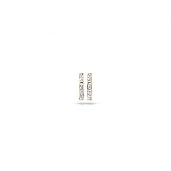 Blush oorbellen Geel en Wit goud met zirkonia 7129BZI MAAT 10,2mm - 45880