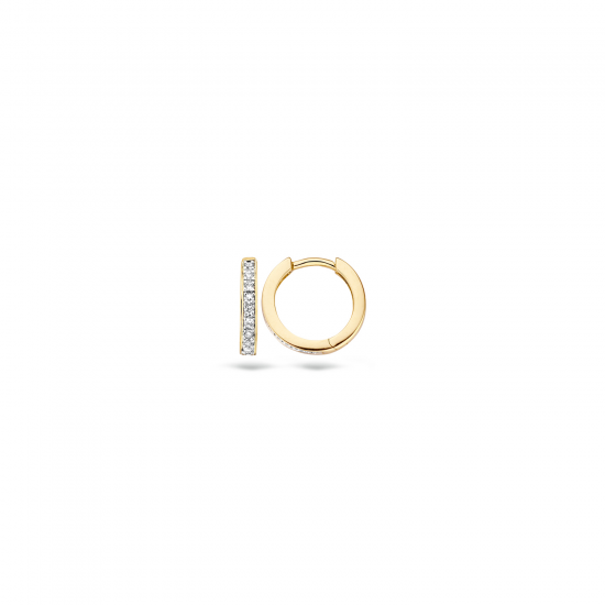 Blush oorbellen Geel en Wit goud met zirkonia 7129BZI MAAT 10,2mm - 45880