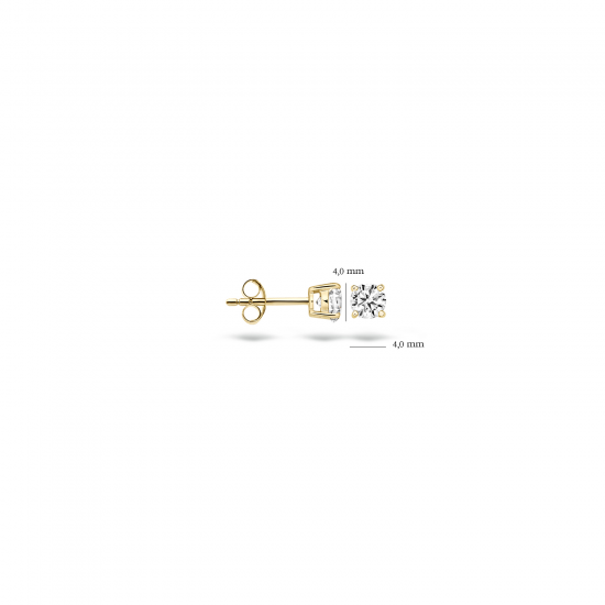 Blush Oorstekers met âO? 4 mm zirkonia 14k Goud 7127YZI - 45858