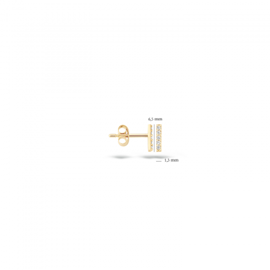 Blush oorbellen Geelgoud met zirkonia 7196YZI MAAT 6,5mm - 45867