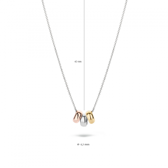 Blush Collier Wit RosÚ en Geelgoud 3055WYR MAAT 42cm - 45922