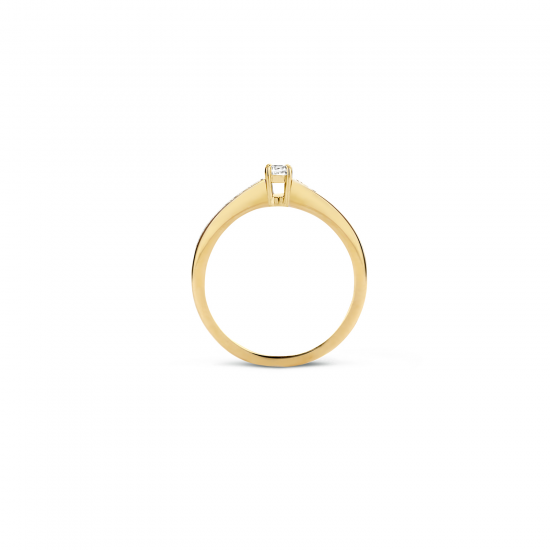 Blush ring Geel goud met Zirkonia 1145BZI MAAT 17 - 46011